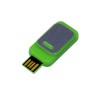 USB-флешка промо прямоугольной формы USB 2.0, выдвижной механизм, зеленый