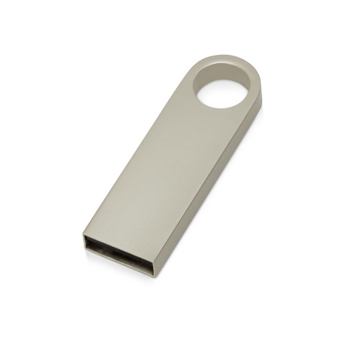 USB 2.0-флешка с мини чипом и круглым отверстием, серебристый