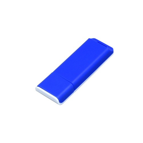 Флешка 3.0 прямоугольной формы USB 3.0, оригинальный дизайн, двухцветный корпус,, синий/белый