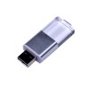 USB-флешка промо прямоугольной формы USB 2.0, выдвижной механизм, белый USB-флешка промо прямоугольной формы USB 2.0, выдвижной механизм, белый