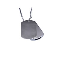 Флешка Армейский жетон (Armi.128.S USB 2.0, I=, Металлический корпус, металлические вставки. Без перс.)