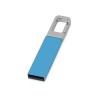 Флеш-карта USB 2.0 с карабином Hook, голубой/серебристый Флеш-карта USB 2.0 с карабином Hook, голубой/серебристый