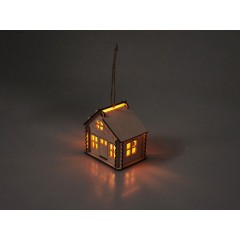 Деревянная подвеска на елку с подсветкой Lumihut