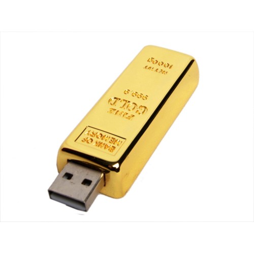 USB-флешка в виде слитка золота USB 3.0, золотой
