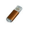Флешка промо прямоугольной формы c прозрачным колпачком USB 2.0, , коричневый Флешка промо прямоугольной формы c прозрачным колпачком USB 2.0, , коричневый