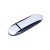 Флешка промо овальной формы USB 2.0, , серебристый/черный Флешка промо овальной формы USB 2.0, , серебристый/черный