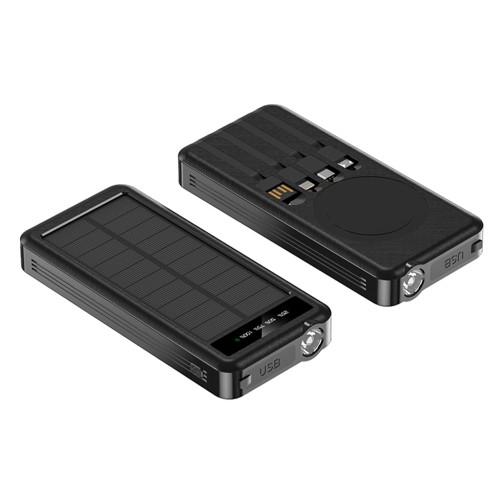 Внешний аккумулятор Xyron с солнечной панелью, 10000 mAh, черный