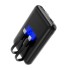 Внешний аккумулятор Eron с подсветкой гравировки, 5000 mAh, чёрный/синий