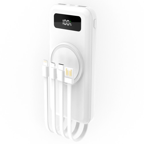 Внешний аккумулятор Authority с беспроводной зарядкой (5W), 10000 mAh, белый