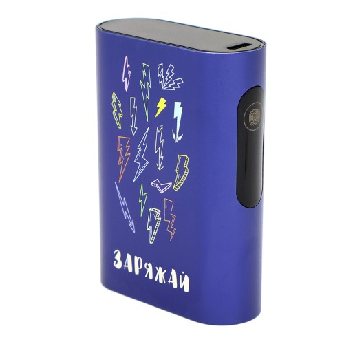 Внешний аккумулятор в металлическом корпусе Wōdan, сенсорный, 10000mAh, синий
