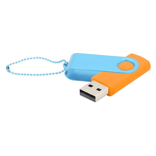 Флешка Designer To Go 2.0 USB, оранжевый/голубой