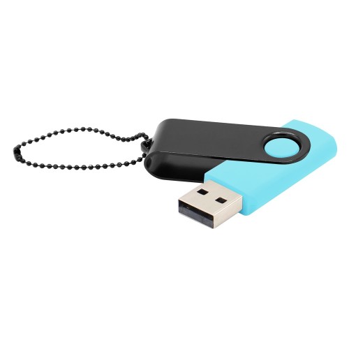 Флешка Designer To Go 2.0 USB, бирюзовый/черный