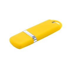 Флешка Shape с покрытием Софт Тач, желтая