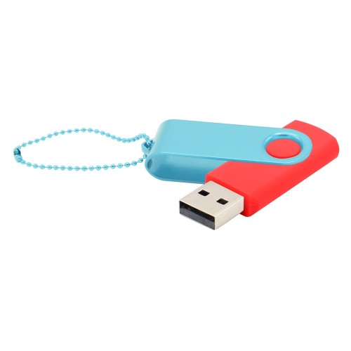 Флешка Designer To Go 2.0 USB, красный/бирюзовый