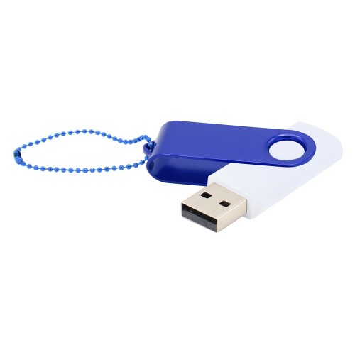Флешка Designer To Go 2.0 USB, белый/синий
