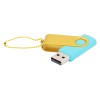 Флешка Designer To Go 2.0 USB, бирюзовый/желтый Флешка Designer To Go 2.0 USB, бирюзовый/желтый