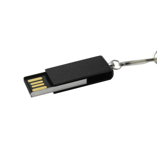 Флешка Slim, металл, черная