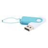 Флешка Designer To Go 2.0 USB, белый/бирюзовый