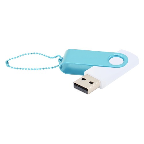 Флешка Designer To Go 2.0 USB, белый/бирюзовый