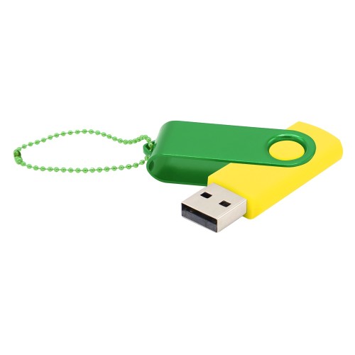 Флешка Designer To Go 2.0 USB, желтый/зеленый