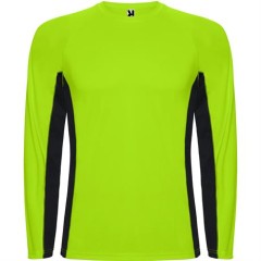 Спортивная футболка SHANGHAI L/S мужская, ФЛУОРЕСЦЕНТНЫЙ ЗЕЛЕНЫЙ/ЧЕРНЫЙ