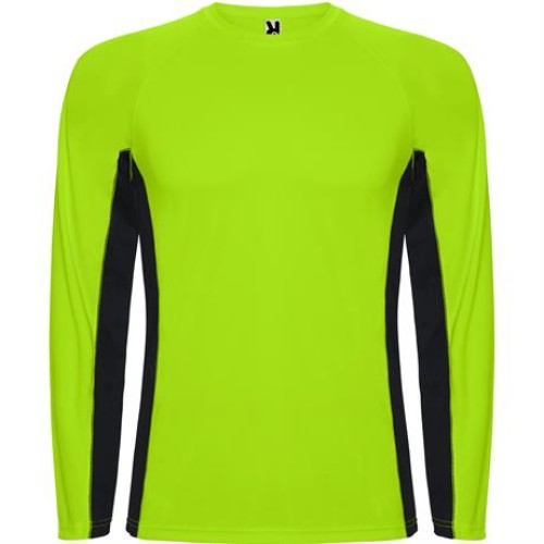 Спортивная футболка SHANGHAI L/S мужская, ФЛУОРЕСЦЕНТНЫЙ ЗЕЛЕНЫЙ/ЧЕРНЫЙ