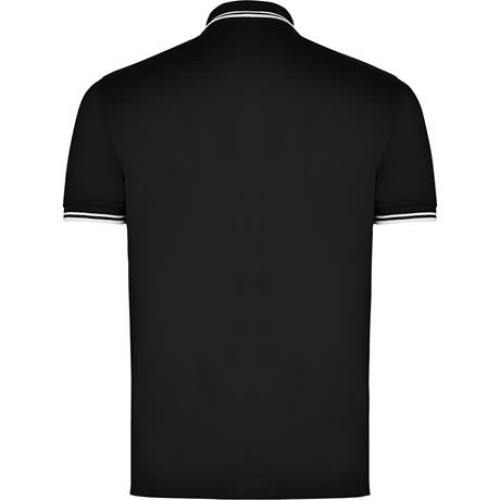 Футболка поло MONTREAL мужская, ЧЕРНЫЙ/БЕЛЫЙ