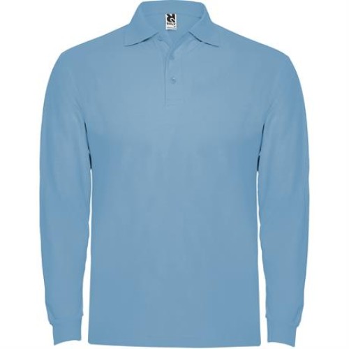 Футболка поло ESTRELLA L/S мужская, НЕБЕСНО-ГОЛУБОЙ