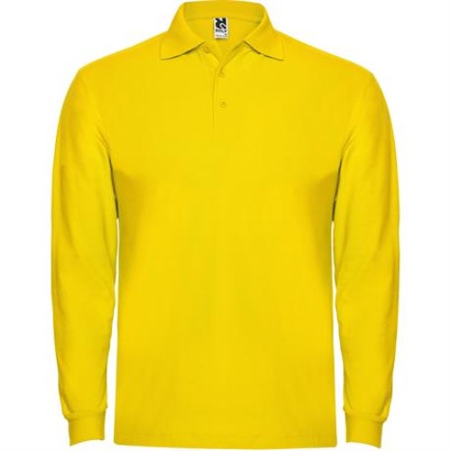 Футболка поло ESTRELLA L/S мужская, ЖЕЛТЫЙ