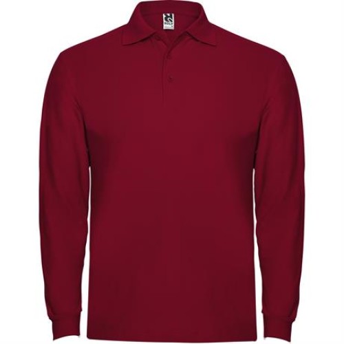 Футболка поло ESTRELLA L/S мужская, ГРАНАТОВЫЙ