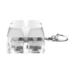 Брелок Press Anti Stress с LED подсветкой (фонарик), белый