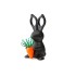 Ножницы и магнит со скрепками Bunny, чёрные