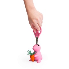 Ножницы и магнит со скрепками Bunny, розовые