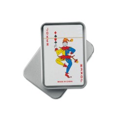Игральные карты в коробочке, тускло-серебряный, MO7529