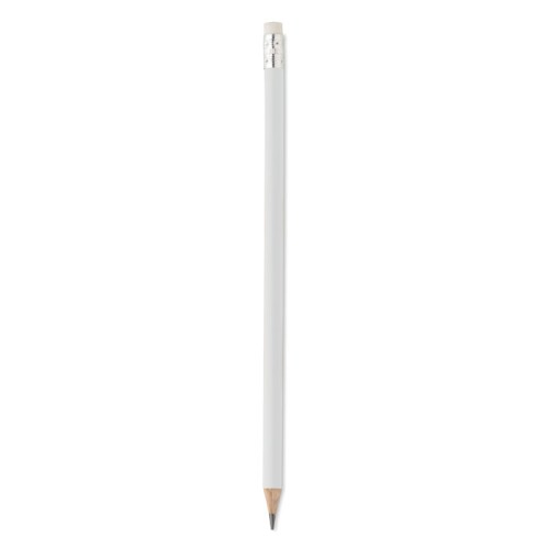 Natural pencil with eraser, белый, MO2248