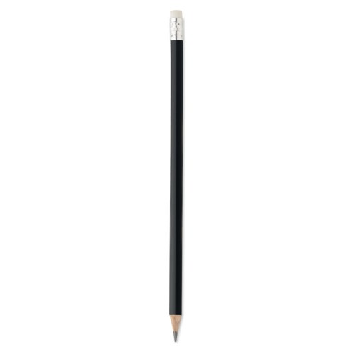 Natural pencil with eraser, черный, MO2248