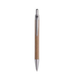 Ручка шариковая из картона, тускло-серебряный, MO8105