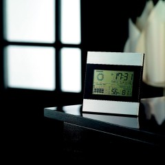 Метеостанция с часами, тускло-серебряный, IT3575