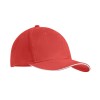 Brushed heavy cotton 6 panel Ba, красно-белый, MO9643 Brushed heavy cotton 6 panel Ba, красно-белый, MO9643