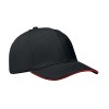 6 panel baseball cap, черный/красный, MO1464 6 panel baseball cap, черный/красный, MO1464
