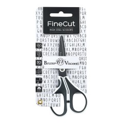 НОЖНИЦЫ  С ТЕФЛОНОВЫМ ПОКРЫТИЕМ, quot;FINECUTquot; 13 см. (эргономичные ручки), Белый/Чёрный, BV60-0024