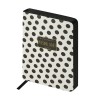 ЕЖЕДНЕВНИК А6+ FLEX quot;Blackamp;White.Горошекquot;, Белый/Чёрный, BV3-742
