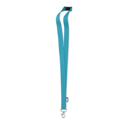 Lanyard in RPET 20 mm, бирюзовый, MO6100