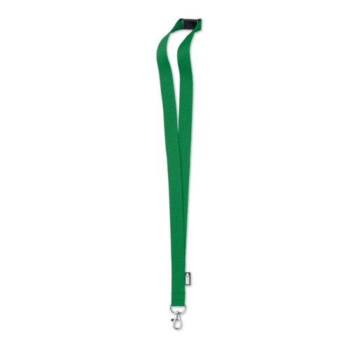 Lanyard in RPET 20 mm, зеленый, MO6100