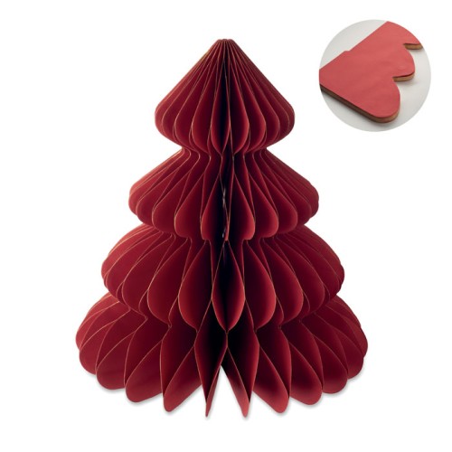 Paper Xmas tree decoration, красный, CX1578