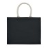 Jute bag with cotton handle, черный, MO6443