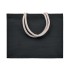 Jute bag with cotton handle, черный, MO6443
