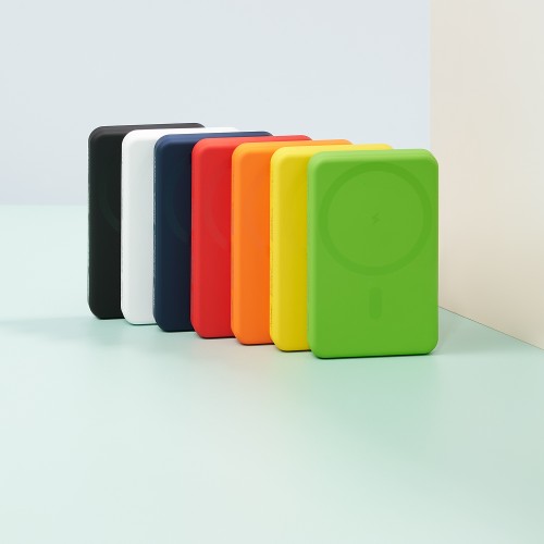 Внешний аккумулятор Ларго PD (Largo PD) 5000mAh с функцией беспроводной зарядки 15W, желтый