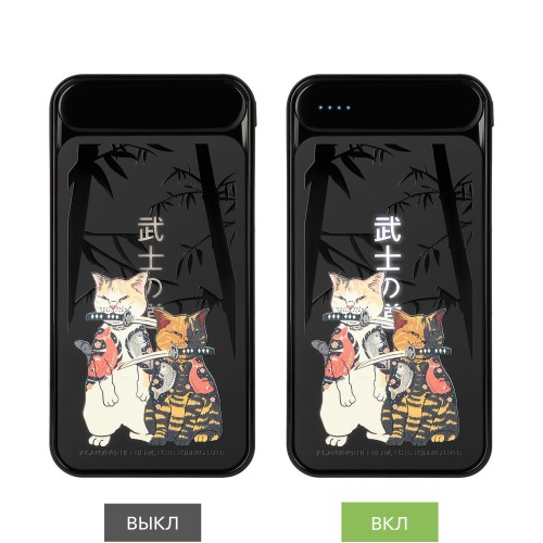 Внешний аккумулятор с подсветкой Старлайт Плюс PB (Starlight Plus PB) 10000 mAh, черный