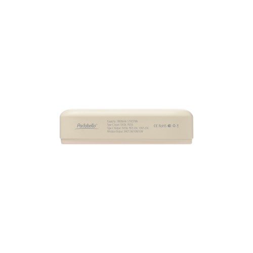 Внешний аккумулятор Юнион PD (Union PD) 10000mAh с функцией беспроводной зарядки 15W, бежевый